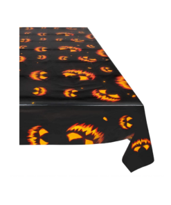Creepy Pumpkin table cloth close up