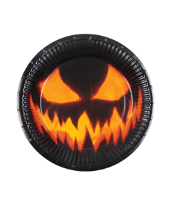 Creepy Pumpkin paper plates