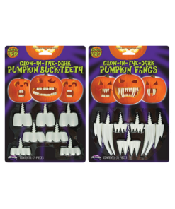 Glow in the dark pumpkin teeth