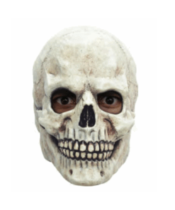 White Skull Overhead Mask