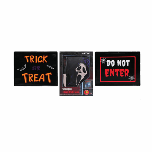 Ghost Face Light Up Sign - 22x28cm