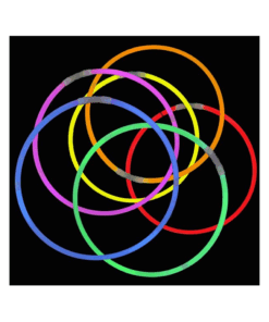 Assorted Colours Glow Necklaces - 56cm (4 pack)